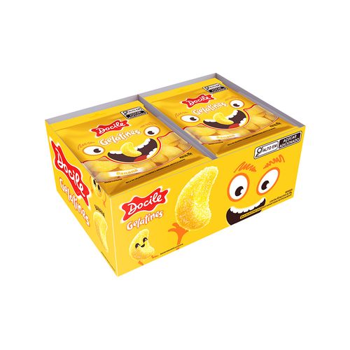 Bala de Gelatina Mini Bananas com 12un de 15g - Docile